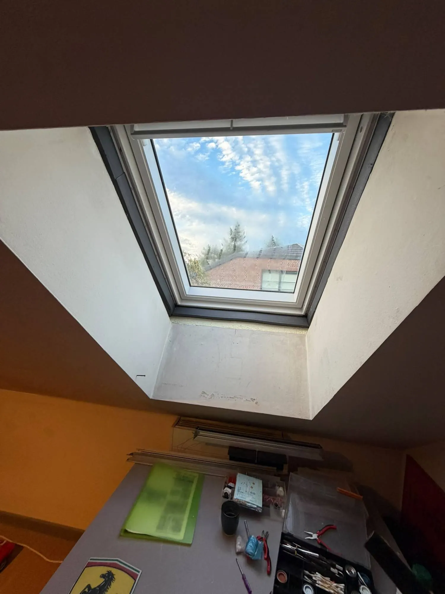 Battées de 4 velux refaites en gyproc — Avant